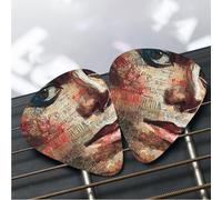 12 Pack Guitar Picks 3 Different Thickness Plectrums with Storage Box Michael Jackson Guitar Picks Medium Thin Accessories (0.46mm, 0.71mm, 0.96mm)