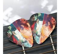 12 Pack Guitar Picks 3 Different Thickness Plectrums with Storage Box Michael Jackson Guitar Picks Medium Thin Accessories (0.46mm, 0.71mm, 0.96mm)