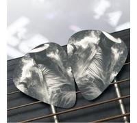 12 Pack Guitar Picks 3 Different Thickness Plectrums with Storage Box Michael Jackson Guitar Picks Medium Thin Accessories (0.46mm, 0.71mm, 0.96mm)
