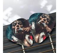 12 Pack Guitar Picks 3 Different Thickness Plectrums with Storage Box Michael Jackson Guitar Picks Medium Thin Accessories (0.46mm, 0.71mm, 0.96mm)