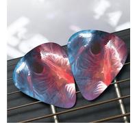 12 Pack Guitar Picks 3 Different Thickness Plectrums with Storage Box Michael Jackson Guitar Picks Medium Thin Accessories (0.46mm, 0.71mm, 0.96mm)
