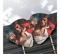 12 Pack Guitar Picks 3 Different Thickness Plectrums with Storage Box Michael Jackson Guitar Picks Medium Thin Accessories (0.46mm, 0.71mm, 0.96mm)