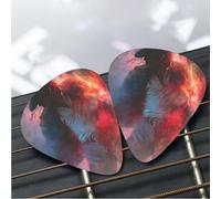 12 Pack Guitar Picks 3 Different Thickness Plectrums with Storage Box Michael Jackson Guitar Picks Medium Thin Accessories (0.46mm, 0.71mm, 0.96mm)
