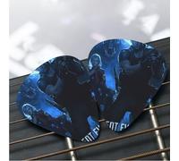 12 Pack Guitar Picks 3 Different Thickness Plectrums with Storage Box Resident Evil IV Guitar Picks Medium Thin Accessories (0.46mm, 0.71mm, 0.96mm)