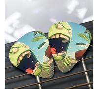 12 Pack Guitar Picks 3 Different Thickness Plectrums with Storage Box Strange plants Guitar Picks Medium Thin Accessories (0.46mm, 0.71mm, 0.96mm)
