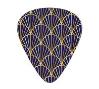 12 Pack Guitar Picks,Art Deco Fan 3 Different Thickness Guitar Pick Plectrums For Bass,Ukulele,Electric,Acoustic Guitar