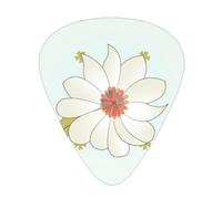12 Pack Guitar Picks Camellia in bloom Print Plectrums With Organizer Storage Box Thin Medium Heavy, For Guitar Bass