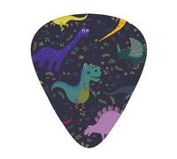 12 Pack Guitar Picks,Colorful Dinosaurs 3 Different Thickness Guitar Pick Plectrums For Bass,Ukulele,Electric,Acoustic Guitar