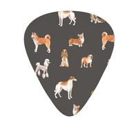 12 Pack Guitar Picks,Cute Greyhound Bassat Hound 3 Different Thickness Guitar Pick Plectrums For Bass,Ukulele,Electric,Acoustic Guitar