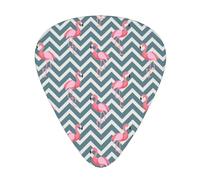 12 Pack Guitar Picks,Cute Pink Flamingo Birds 3 Different Thickness Guitar Pick Plectrums For Bass,Ukulele,Electric,Acoustic Guitar