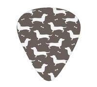 12 Pack Guitar Picks,Dachshund Sausage Dog 3 Different Thickness Guitar Pick Plectrums For Bass,Ukulele,Electric,Acoustic Guitar