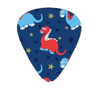 12 Pack Guitar Picks,Dinosaurs Blue 3 Different Thickness Guitar Pick Plectrums For Bass,Ukulele,Electric,Acoustic Guitar