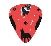 12 Pack Guitar Picks,Dog Breeds Doberman 3 Different Thickness Guitar Pick Plectrums For Bass,Ukulele,Electric,Acoustic Guitar
