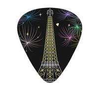 12 Pack Guitar Picks,Eiffel Tower Paris 3 Different Thickness Guitar Pick Plectrums For Bass,Ukulele,Electric,Acoustic Guitar