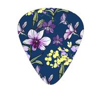 12 Pack Guitar Picks,Exotic Orchid Flowers 3 Different Thickness Guitar Pick Plectrums For Bass,Ukulele,Electric,Acoustic Guitar