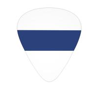 12 Pack Guitar Picks Finnish flag Print Plectrums With Organizer Storage Box Thin Medium Heavy, For Guitar Bass