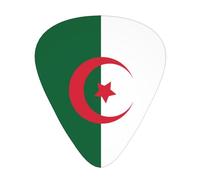 12 Pack Guitar Picks Flag of Algeria Print Plectrums With Organizer Storage Box Thin Medium Heavy, For Guitar Bass