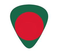 12 Pack Guitar Picks Flag of Bangladesh Print Plectrums With Organizer Storage Box Thin Medium Heavy, For Guitar Bass