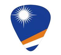 12 Pack Guitar Picks Flag of the Marshall Islands Print Plectrums With Organizer Storage Box Thin Medium Heavy, For Guitar Bass