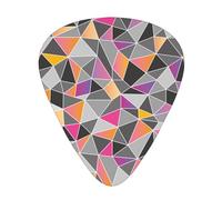 12 Pack Guitar Picks,Geometric Triangles 3 Different Thickness Guitar Pick Plectrums For Bass,Ukulele,Electric,Acoustic Guitar