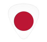 12 Pack Guitar Picks Japanese flag Print Plectrums With Organizer Storage Box Thin Medium Heavy, For Guitar Bass