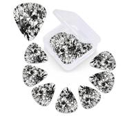 12 Pack Guitar Picks Personalized Guitar Picks with Organizer Storage Box Guitar Plectrum Black and white splash pattern Guitar Pick Set Guitar Accessories for Bass Electric Ukulele Guitar Players