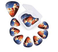 12 Pack Guitar Picks Personalized Guitar Picks with Organizer Storage Box Guitar Plectrum Christmas Magic Guitar Pick Set Guitar Accessories for Bass Electric Ukulele Guitar Players