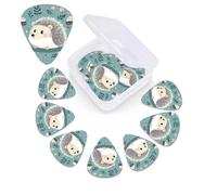 12 Pack Guitar Picks Personalized Guitar Picks with Organizer Storage Box Guitar Plectrum Cute cartoon hedgehog Guitar Pick Set Guitar Accessories for Bass Electric Ukulele Guitar Players