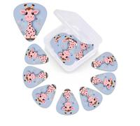 12 Pack Guitar Picks Personalized Guitar Picks with Organizer Storage Box Guitar Plectrum Cute giraffe Guitar Pick Set Guitar Accessories for Bass Electric Ukulele Guitar Players