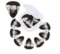 12 Pack Guitar Picks Personalized Guitar Picks with Organizer Storage Box Guitar Plectrum Ferrets Guitar Pick Set Guitar Accessories for Bass Electric Ukulele Guitar Players