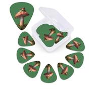 12 Pack Guitar Picks Personalized Guitar Picks with Organizer Storage Box Guitar Plectrum Frog on mushroom Guitar Pick Set Guitar Accessories for Bass Electric Ukulele Guitar Players