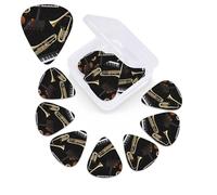 12 Pack Guitar Picks Personalized Guitar Picks with Organizer Storage Box Guitar Plectrum Musical Instruments Guitar Pick Set Guitar Accessories for Bass Electric Ukulele Guitar Players