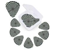 12 Pack Guitar Picks Personalized Guitar Picks with Organizer Storage Box Guitar Plectrum Spiral optical illusion gif Guitar Pick Set Guitar Accessories for Bass Electric Ukulele Guitar Players