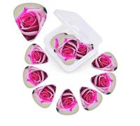 12 Pack Guitar Picks Personalized Guitar Picks with Organizer Storage Box Guitar Plectrum White Watercolor Floral Rose Guitar Pick Set Guitar Accessories for Bass Electric Ukulele Guitar Players