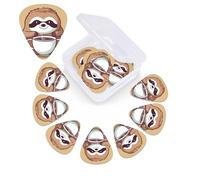 12 Pack Guitar Picks Personalized Guitar Picks with Organizer Storage Box Guitar Plectrum Yoga Sloth Coffee Guitar Pick Set Guitar Accessories for Bass Electric Ukulele Guitar Players