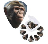 12 Pack Guitar Picks Personalized Guitar Plectrums 3 Different Thickness,4Pcs 0.46mm, 4Pcs 0.71mm, 4Pcs 0.96mm Monkey Guitars Picks Electric Guitars Bass Pick Accessories