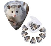 12 Pack Guitar Picks Personalized Guitar Plectrums 3 Different Thickness,4Pcs 0.46mm, 4Pcs 0.71mm, 4Pcs 0.96mm Opossum In Snow Guitars Picks Electric Guitars Bass Pick Accessories