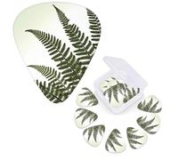 12 Pack Guitar Picks Personalized Guitar Plectrums 3 Different Thickness,4Pcs 0.46mm, 4Pcs 0.71mm, 4Pcs 0.96mm natural plant silhouette fern leaf Guitars Picks Electric Guitars Bass Pick Accessories