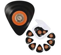 12 Pack Guitar Picks Personalized Guitar Plectrums 3 Different Thickness,4Pcs 0.46mm, 4Pcs 0.71mm, 4Pcs 0.96mm Vintage Vinyl Record Guitars Picks Electric Guitars Bass Pick Accessories