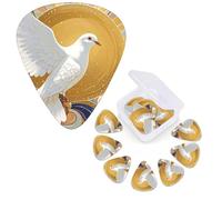 12 Pack Guitar Picks Personalized Guitar Plectrums 3 Different Thickness,4Pcs 0.46mm, 4Pcs 0.71mm, 4Pcs 0.96mm Dove Sun Art Guitars Picks Electric Guitars Bass Pick Accessories