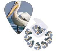 12 Pack Guitar Picks Personalized Guitar Plectrums 3 Different Thickness,4Pcs 0.46mm, 4Pcs 0.71mm, 4Pcs 0.96mm Pelican Bird Guitars Picks Electric Guitars Bass Pick Accessories