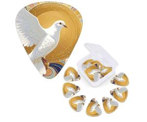 12 Pack Guitar Picks Personalized Guitar Plectrums 3 Different Thickness,4Pcs 0.46mm, 4Pcs 0.71mm, 4Pcs 0.96mm Dove Sun Art Guitars Picks Electric Guitars Bass Pick Accessories
