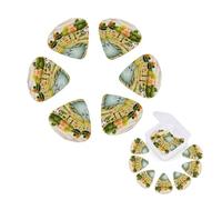 12 Pack Guitar Picks Personalized Guitar Plectrums with Organizer Storage Box Country lifestyle Guitar Pick Bass Pick Plectrum for Acoustic Electric Guitar Pick (0.46mm, 0.71mm, 0.96mm)