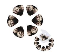 12 Pack Guitar Picks Personalized Guitar Plectrums with Organizer Storage Box Ferrets Guitar Pick Electric Guitar Picks Plectrum for Acoustic Guitar Bass Pick (0.46mm, 0.71mm, 0.96mm)