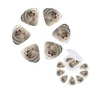 12 Pack Guitar Picks Personalized Guitar Plectrums with Organizer Storage Box French poodle Guitar Pick Electric Guitar Picks Plectrum for Acoustic Guitar Bass Pick (0.46mm, 0.71mm, 0.96mm)