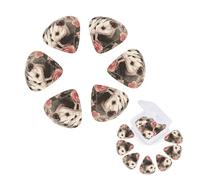 12 Pack Guitar Picks Personalized Guitar Plectrums with Organizer Storage Box Opossum and Roses Guitar Pick Electric Guitar Picks Plectrum for Acoustic Guitar Bass Pick (0.46mm, 0.71mm, 0.96mm)