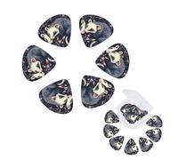 12 Pack Guitar Picks Personalized Guitar Plectrums with Organizer Storage Box Opossum pattern Guitar Pick Bass Pick Plectrum for Acoustic Electric Guitar Pick (0.46mm, 0.71mm, 0.96mm)