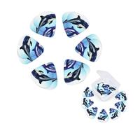 12 Pack Guitar Picks Personalized Guitar Plectrums with Organizer Storage Box Orca Killer Whale Guitar Pick Bass Pick Plectrum for Acoustic Electric Guitar Pick (0.46mm, 0.71mm, 0.96mm)