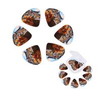 12 Pack Guitar Picks Personalized Guitar Plectrums with Organizer Storage Box Positano Seaside Sunset Guitar Pick Bass Pick Plectrum for Acoustic Electric Guitar Pick (0.46mm, 0.71mm, 0.96mm)