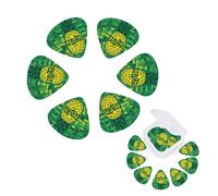 12 Pack Guitar Picks Personalized Guitar Plectrums with Organizer Storage Box Psych pineapple quote Guitar Pick Electric Guitar Picks Plectrum for Acoustic Guitar Bass Pick (0.46mm, 0.71mm, 0.96mm)